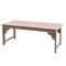 Outsunny Double Wooden Garden Stool Outdoor Porch Bench for Poolside Deck Natural Finish