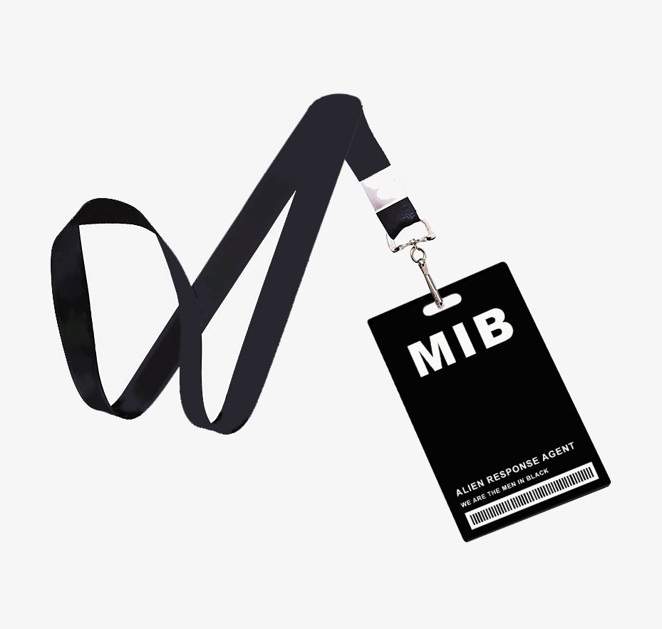 MIB Men in Black ID Badge Lanyard PVC 