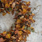 Mixed Fall Foliage Wreath with Berries – 24” Diameter, Lush Seasonal Leaves & Berries, Indoor or Covered Outdoor Autumn Decor