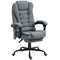7-Point Vibrating Massage Chair, Reclining Office Chair with Footrest, Reclining Back, Adjustable Height, Grey