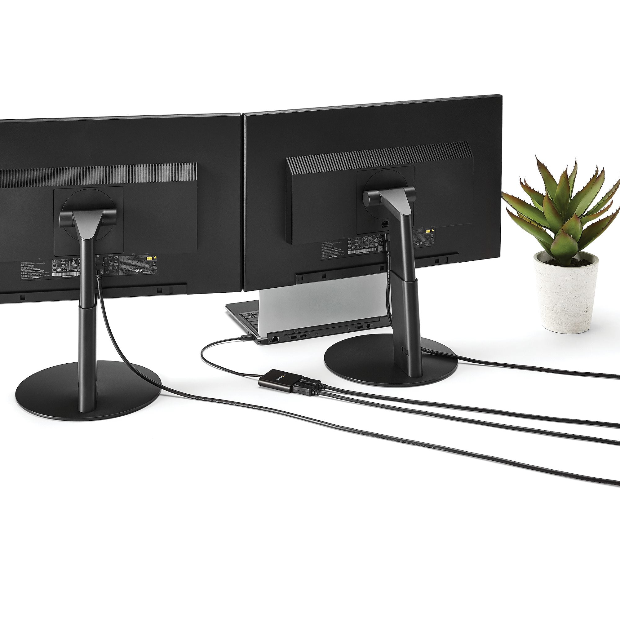 USB-C to Dual DisplayPort 1.2 Adapter, USB Type-C Multi-Monitor MST Hub, Dual 4K 30Hz/1080p 60Hz DP Laptop Display Extender / Splitter, Extra-Long Built-In Cable - Windows Only 