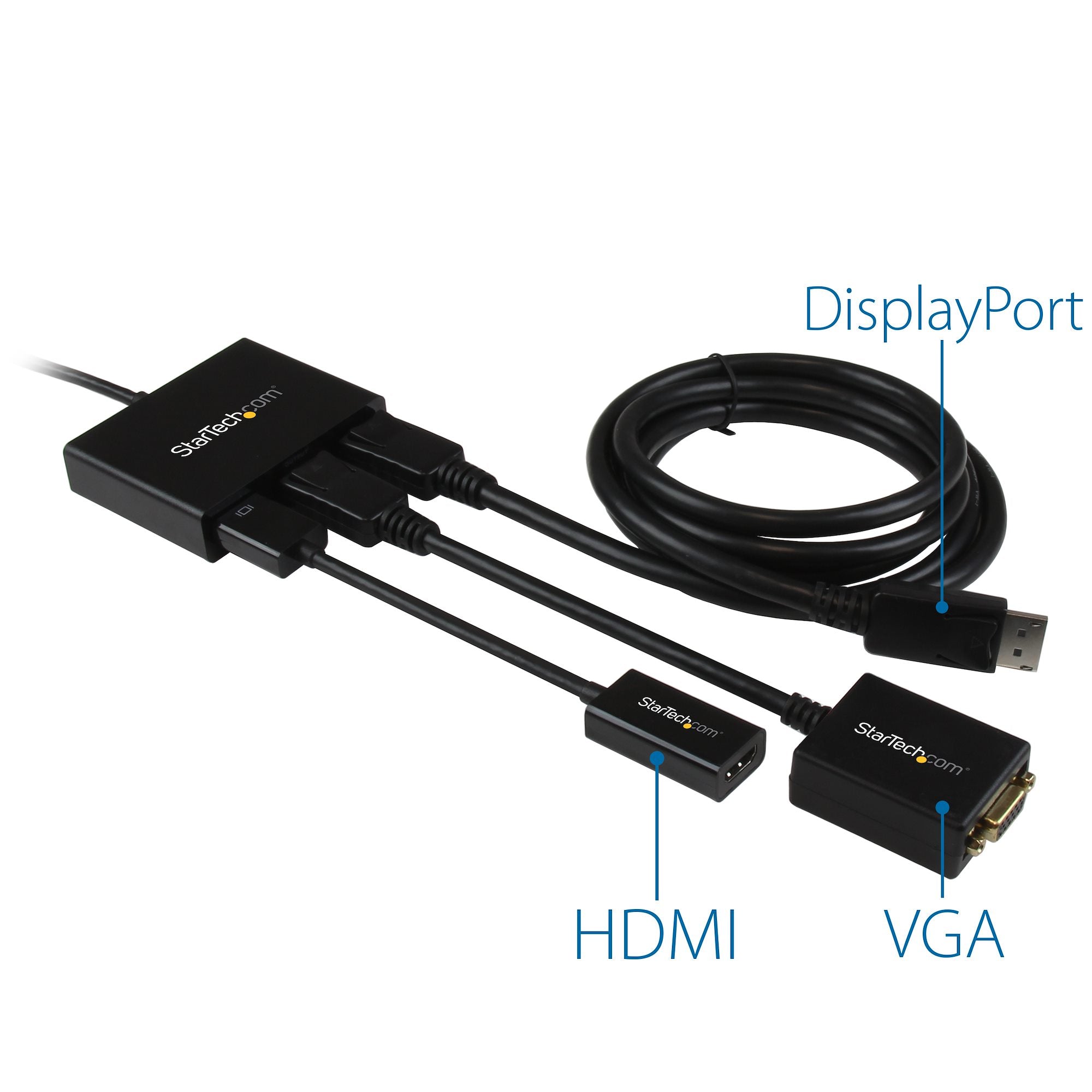 3-Port DisplayPort 1.2 Splitter, DisplayPort to 3x DP Multi-Monitor Adapter, Dual 4K 30Hz and 1080p 60Hz Computer MST Hub - Windows Only 