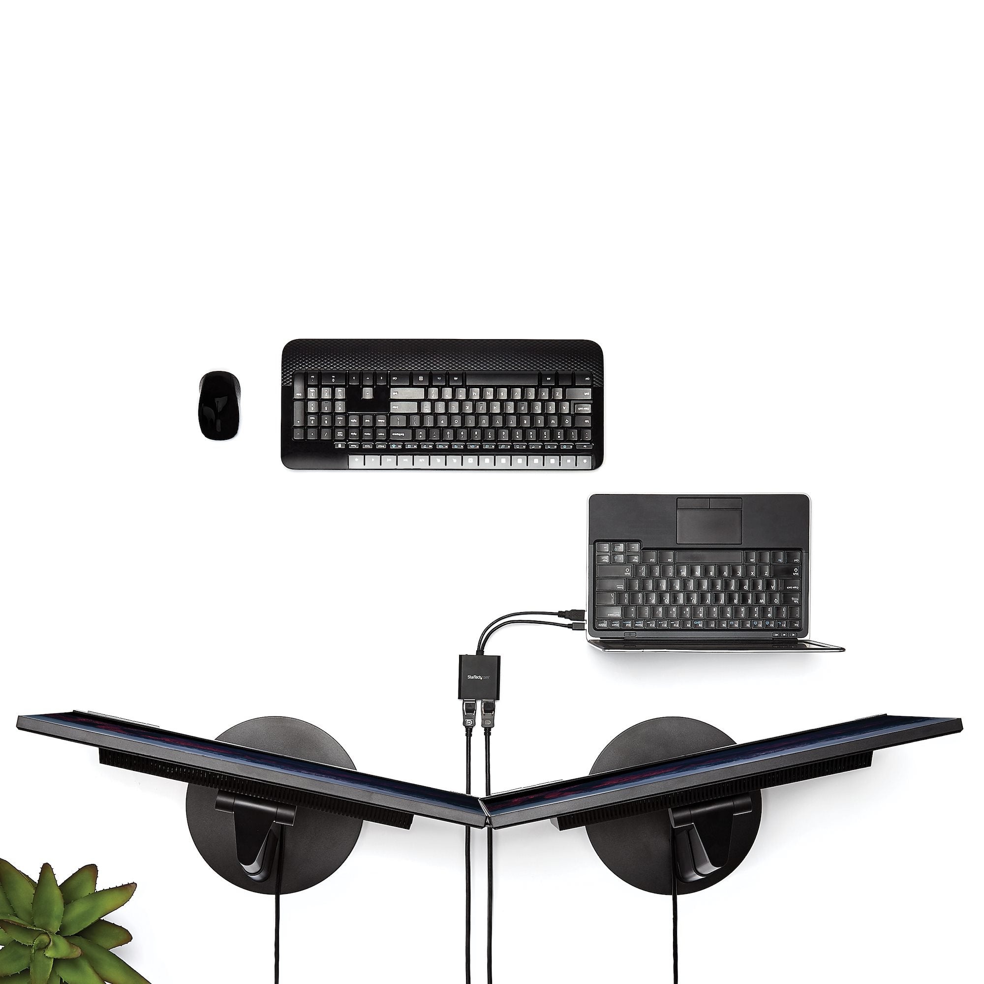 2-Port Multi Monitor Adapter - Mini DisplayPort to 2x DisplayPort MST Hub - Dual 4K 30Hz - Video Splitter for Extended Desktop Mode on Windows PCs Only - mDP 1.2 to 2x DP 