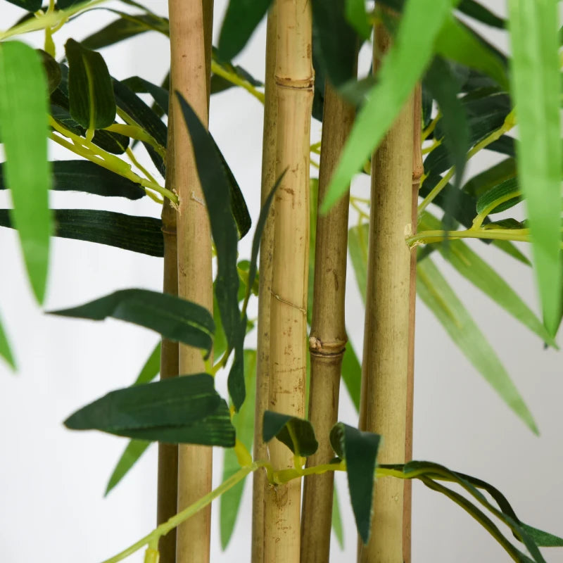 Set of 2 5FT Artificial Tree Bamboo Tree Fake Plants in Pot for Home Office Living Room Decor, Green