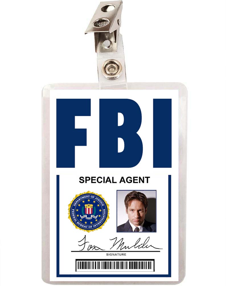 X FILES Fox Mulder FBI ID Badge 