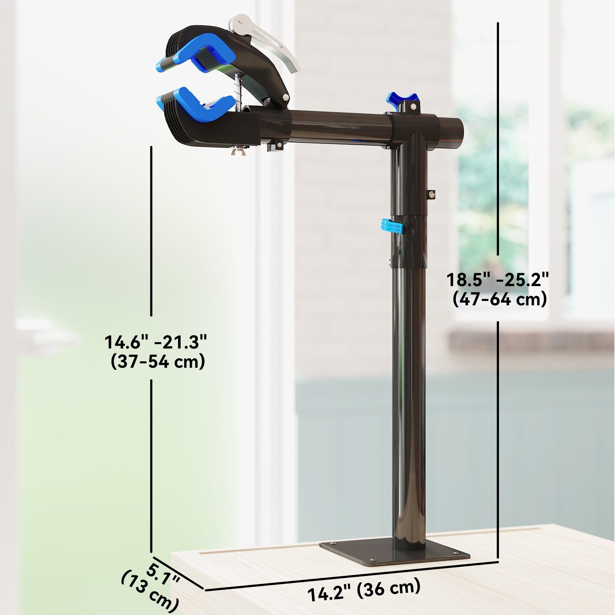 HOMCOM Bicycle Repair Stand, Wall Mount Bicycle Maintenance Rack Workstand with Adjustable Clamp for Road Mountain Bikes 