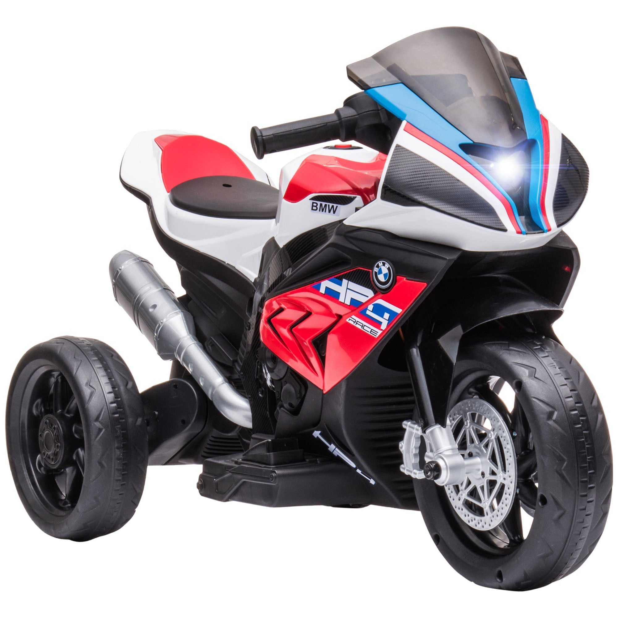 Aosom Kids Electric Motorcycle with Pedal 6V Battery Powered Ride-On Toy with Music Horn Headlights for 1.5-5 Years Red 