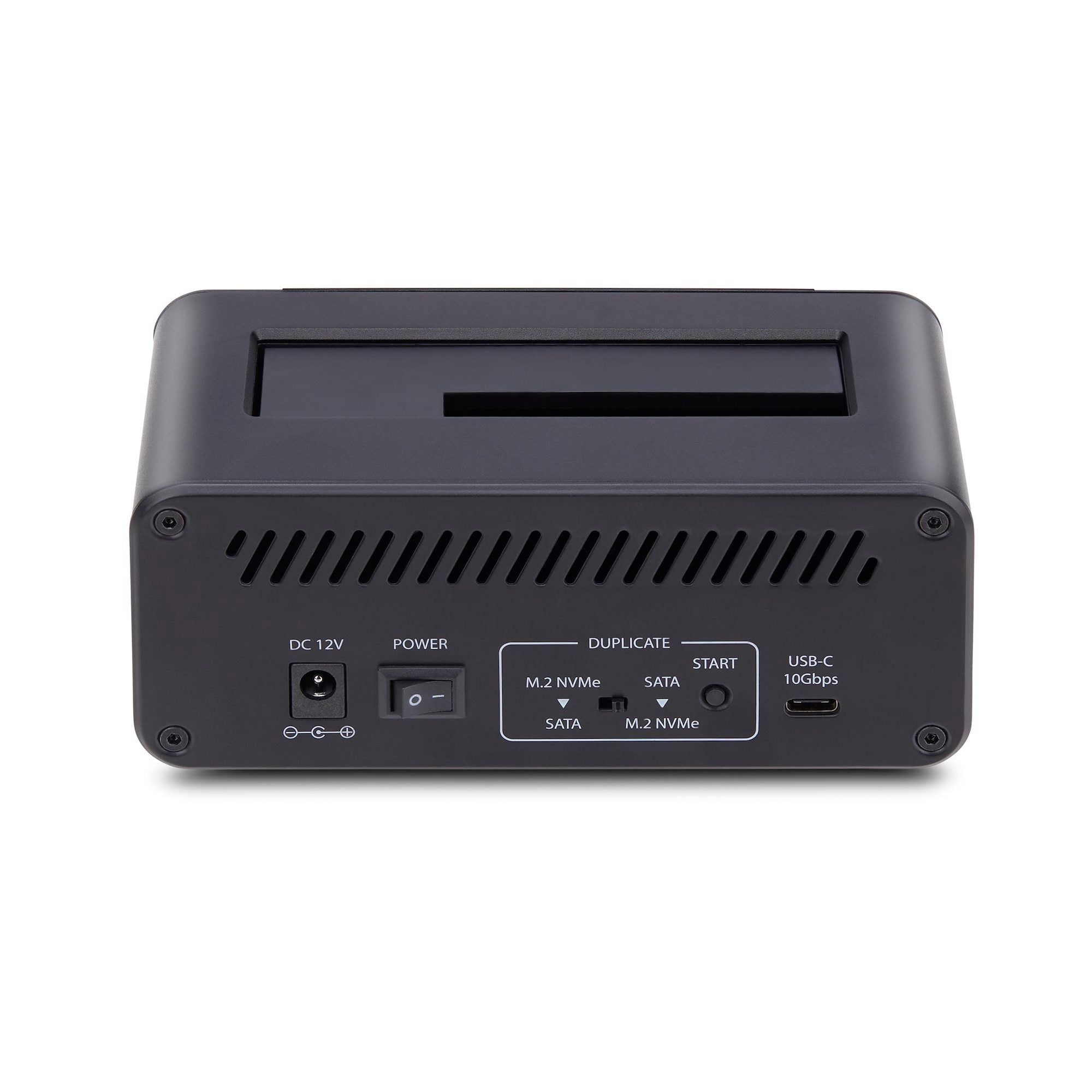 M.2 NVMe to 2.5/3.5" SATA Drive Duplicator, Dual Bay Standalone SSD Cloner/Drive Dock, Bidirectional NVMe to SATA / SATA to NVMe, Up to 27GBpm, TAA 