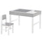 Qaba Kids Table Set with Building Block Desktop: 2-Piece Toddler Set, Multiple Storage Spaces