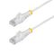 White Slim CAT6 Ethernet Cable, Snagless, 100W PoE, UTP, LSZH, 28AWG Pure Bare Copper Wire, Slim RJ45 Network Patch Cord w/Strain Reliefs, Fluke Tested