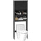 Modern Over The Toilet Storage, Bathroom Cabinets Over Toilet with Open Shelves and Double Door Cabinet, Black