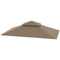 Outsunny BBQ Gazebo Canopy Replacement Roof, 5' x 8' Grill Gazebo Roof with UPF50+ Double Tiered Top Cover, Khaki