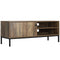 HOMCOM Vintage Flair: Retro TV Cabinet with 3 Compartments, Sliding Door Media Console for Living Room, Coffee Finish