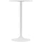 HOMCOM Modern High Top Bar Table Round Dining Painted Top Steel Base Bistro Table for 2 White