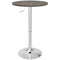 HOMCOM Adjustable Bar Table for 2, Round Pub Table with PE Rattan Top and Steel Base for Home Bar, Small Dining Room, Brown
