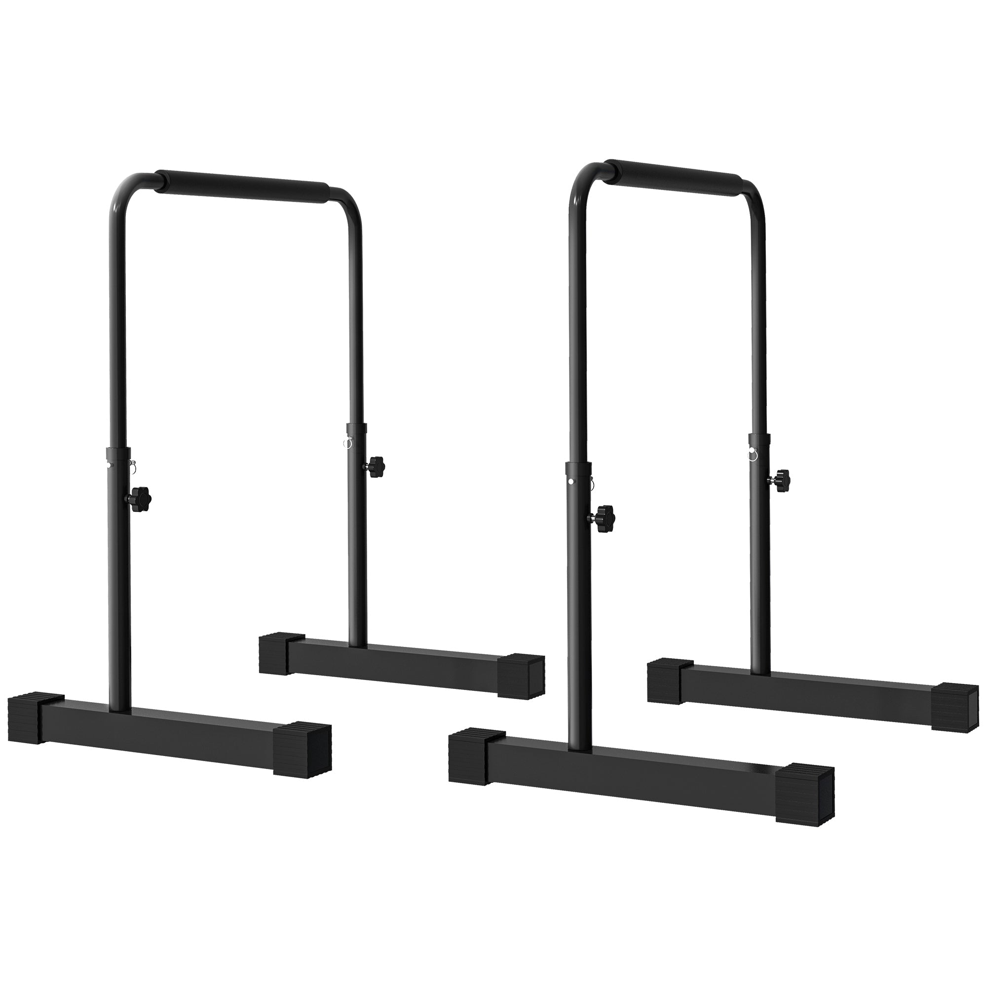 Soozier Push Up Bars, Adjustable Dip Station Parallel Bars with 4 Height Levels for Home Gym Fitness Workout 