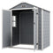 Outsunny 6x4.5FT Plastic Shed, Lockable Garden Tool Storage House with Double Doors and Vent, Grey