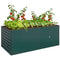 5' x 3' x 2' Raised Garden Bed, Galvanized Planter Box for Growing Flowers, Herbs and Vegetables, Green