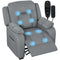Massage Recliner Chair with Quiet Brushless Motor Pet-Friendly Fabric Power Recliner with 2 Memory Positions Grey