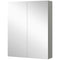 HOMCOM Wall Mount Mirrored Bathroom Medicine Cabinet Adjustable Shelf Double Soft Close Doors Grey