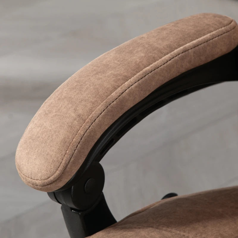 Massage Office Chair, Reclining Computer Chair with Adjustable Height and Footrest, Brown