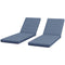 Outsunny Patio Chair Cushion Set 2-Piece with Back and Seat Thick Filling Outdoor Ties Blue