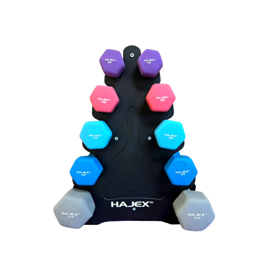 Neoprene Dumbbells Pairs & Sets With Rack 