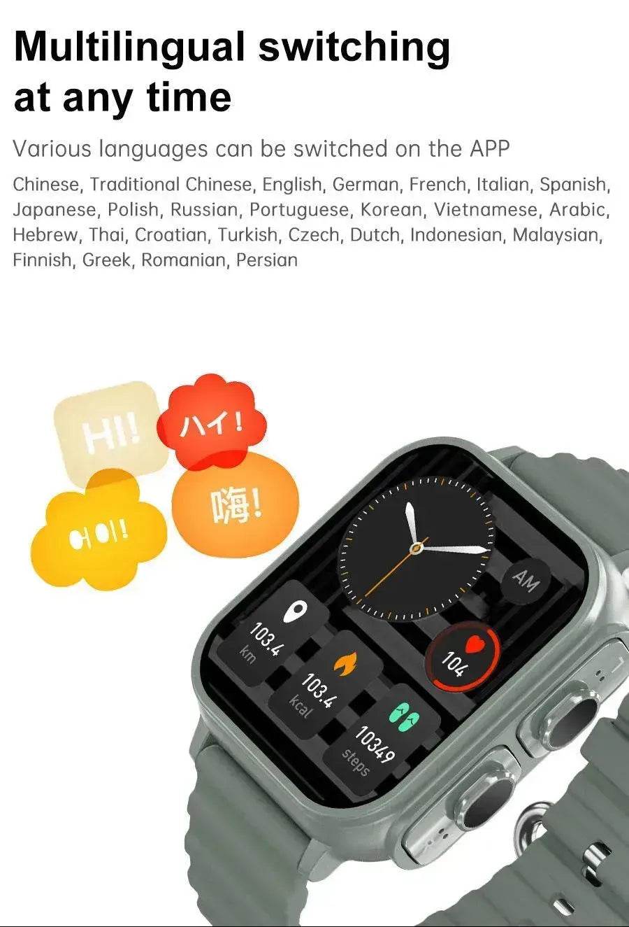 NFC Earphone Smart Watch Two-in-one Sitting Heart Rate Health Monitoring Multi-Language Support Smart Watch 