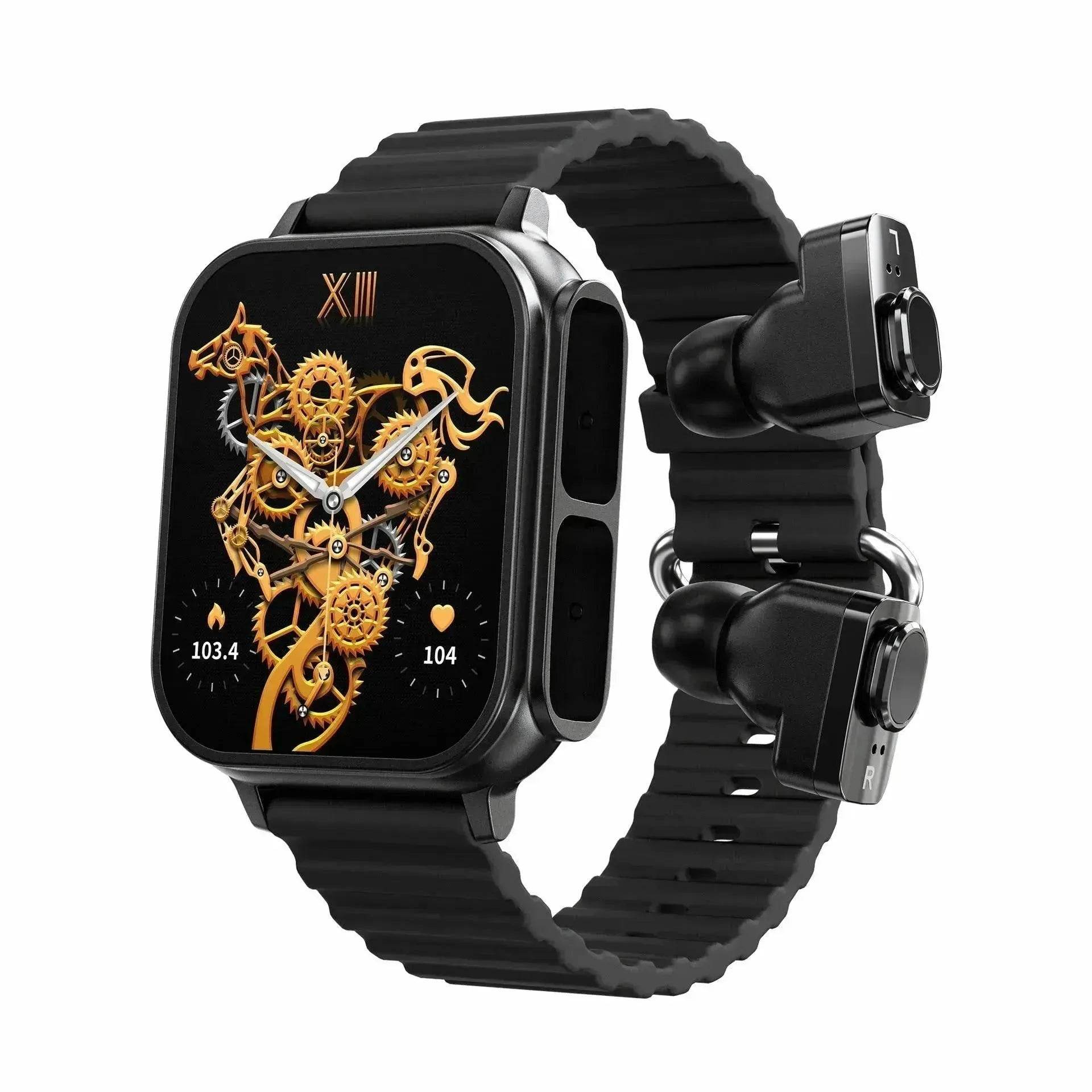 NFC Earphone Smart Watch Two-in-one Sitting Heart Rate Health Monitoring Multi-Language Support Smart Watch 