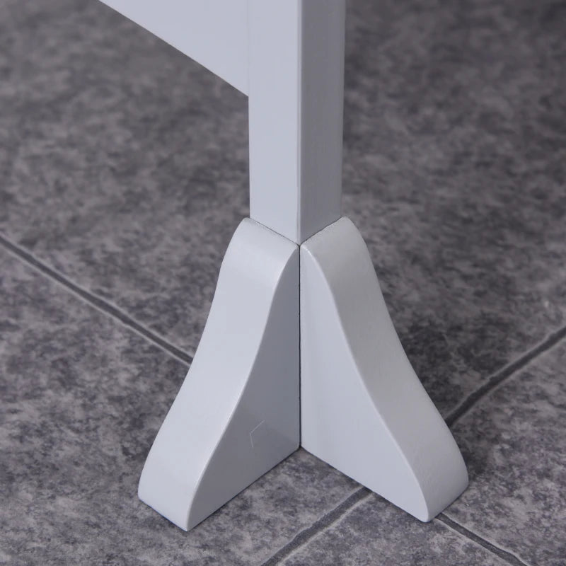 Qaba Step Stool with Safety Rail and Support Handles Kitchen Counter Step-up Helper