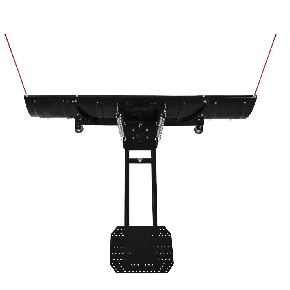 Adjustable ATV UTV Snow Plow Blade, 43–72 Inch Steel Plow Kit with Rubber Flaps