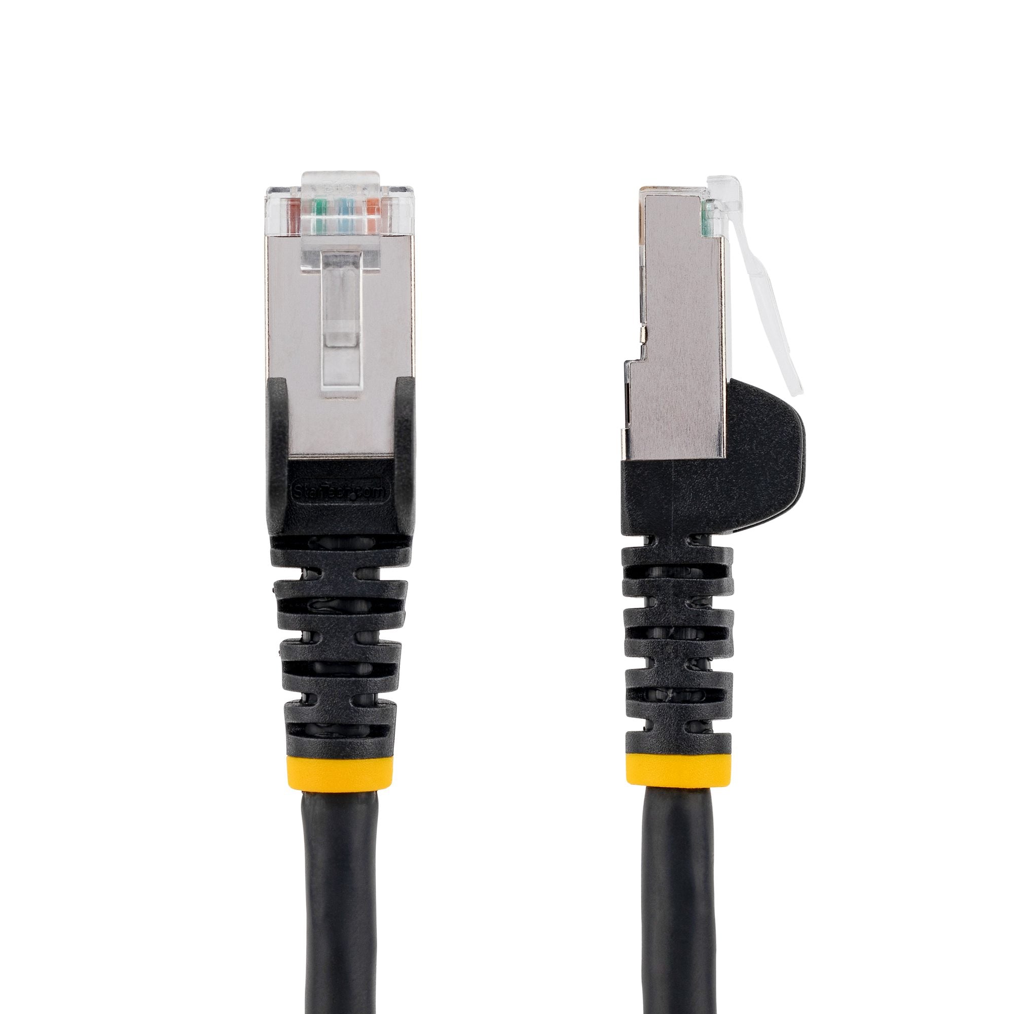Black CAT6a Ethernet Cable, Snagless RJ45, 10GbE, 100W PoE++, S/FTP, LSZH, 27AWG Pure Bare Copper Wire, 500MHz, Shielded Network Patch Cord w/Strain Reliefs, Fluke Tested/ETL Verified 