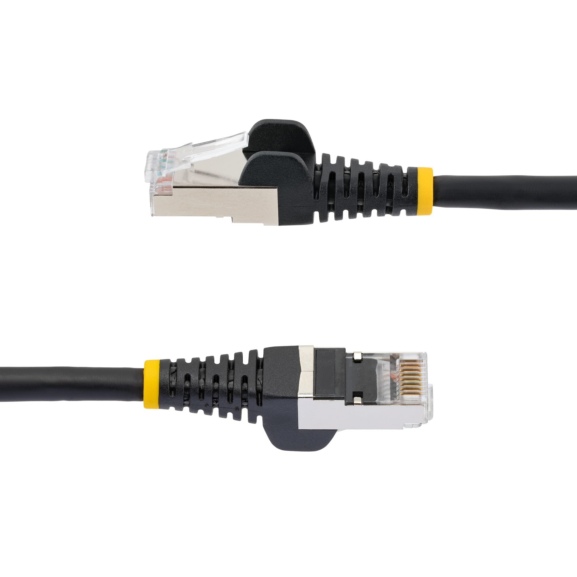 Black CAT6a Ethernet Cable, Snagless RJ45, 10GbE, 100W PoE++, S/FTP, LSZH, 27AWG Pure Bare Copper Wire, 500MHz, Shielded Network Patch Cord w/Strain Reliefs, Fluke Tested/ETL Verified 