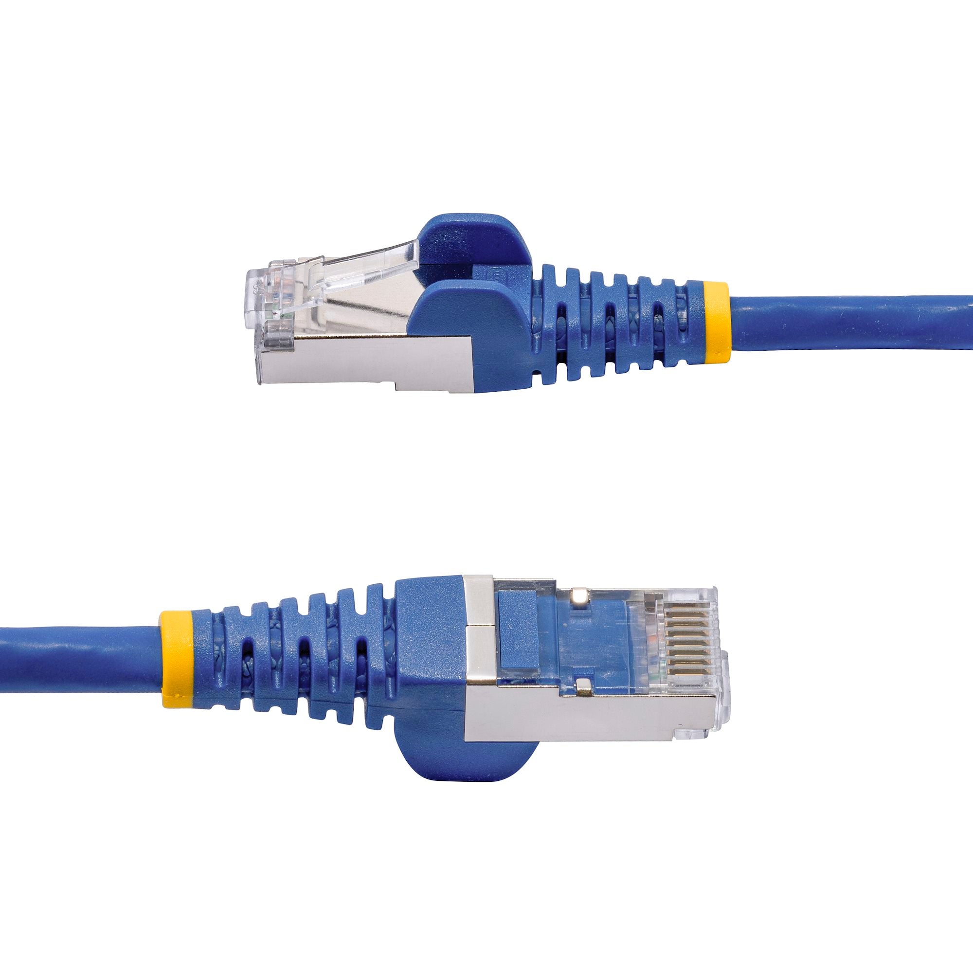 Blue CAT8 Ethernet Cable, Snagless RJ45, 25G/40G, 2000MHz, 100W PoE++, S/FTP, 26AWG Pure Bare Copper Wire, LSZH, Shielded Network Patch Cord w/Strain Reliefs, Fluke Channel Tested 
