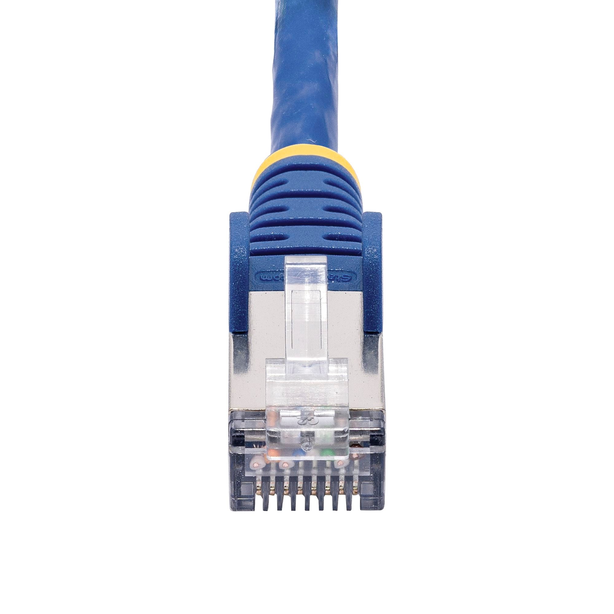 Blue CAT8 Ethernet Cable, Snagless RJ45, 25G/40G, 2000MHz, 100W PoE++, S/FTP, 26AWG Pure Bare Copper Wire, LSZH, Shielded Network Patch Cord w/Strain Reliefs, Fluke Channel Tested 