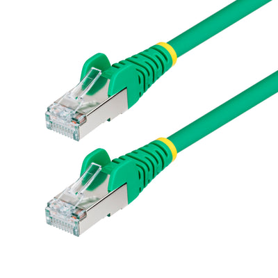 Green CAT6a Ethernet Cable, Snagless RJ45, 10GbE, 100W PoE++, S/FTP, LSZH, 27AWG Pure Bare Copper Wire, 500MHz, Shielded Network Patch Cord w/Strain Reliefs, Fluke Tested/ETL Verified 