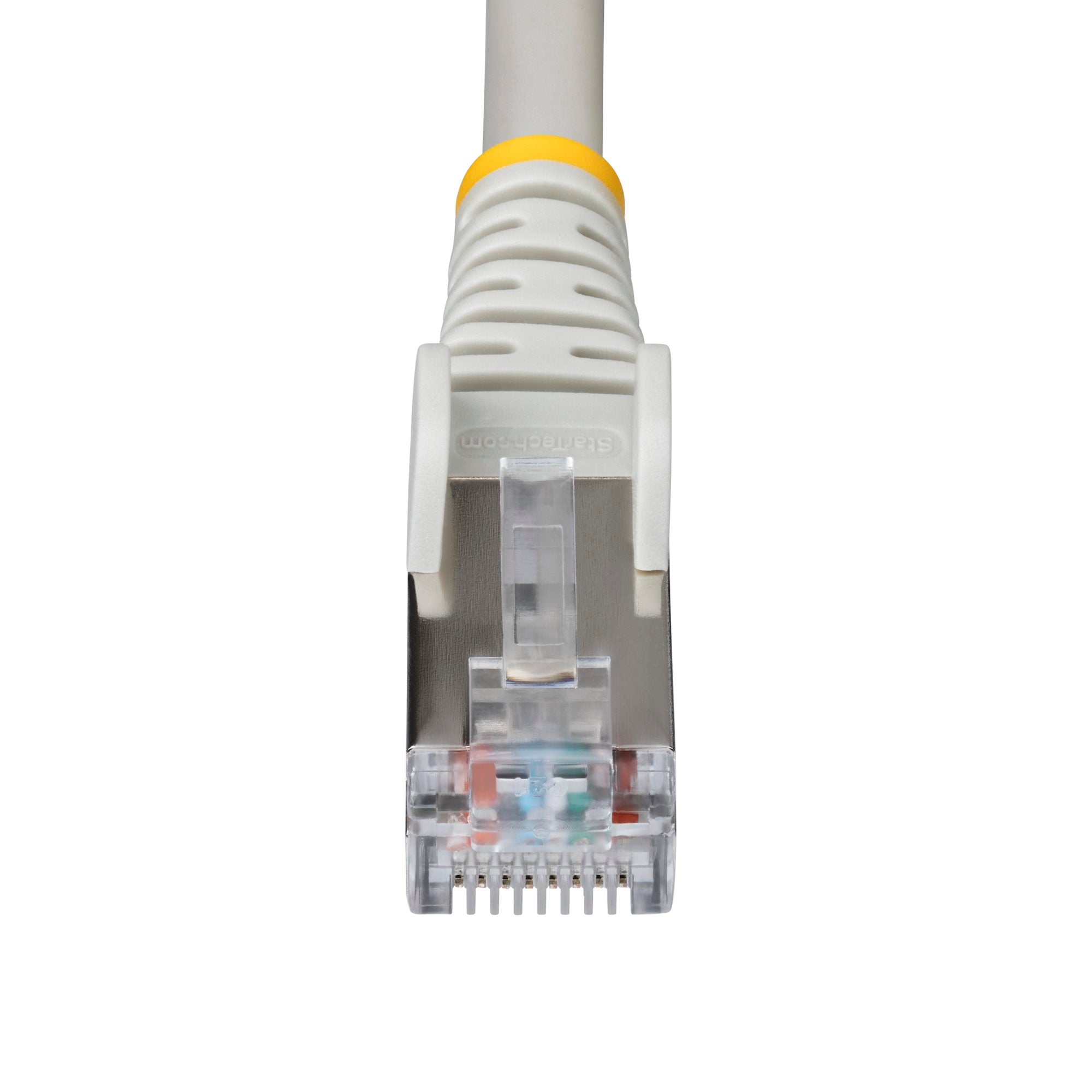 Gray CAT6a Ethernet Cable, Snagless RJ45, 10GbE, 100W PoE++, S/FTP, LSZH, 27AWG Pure Bare Copper Wire, 500MHz, Shielded Network Patch Cord w/Strain Reliefs, Fluke Tested/ETL Verified 