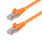 Orange CAT6a Ethernet Cable, Snagless RJ45, 10GbE, 100W PoE++, S/FTP, LSZH, 27AWG Pure Bare Copper Wire, 500MHz, Shielded Network Patch Cord w/Strain Reliefs, Fluke Tested/ETL Verified