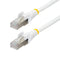 White CAT6a Ethernet Cable, Snagless RJ45, 10GbE, 100W PoE++, S/FTP, LSZH, 27AWG Pure Bare Copper Wire, 500MHz, Shielded Network Patch Cord w/Strain Reliefs, Fluke Tested/ETL Verified