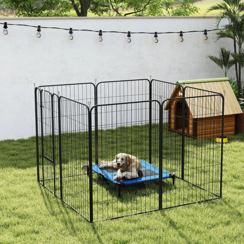8 Panel Pet Playpen Play Yard Fence Home DIY Heavy-Duty Metal Foldable Indoor Outdoor 47"H