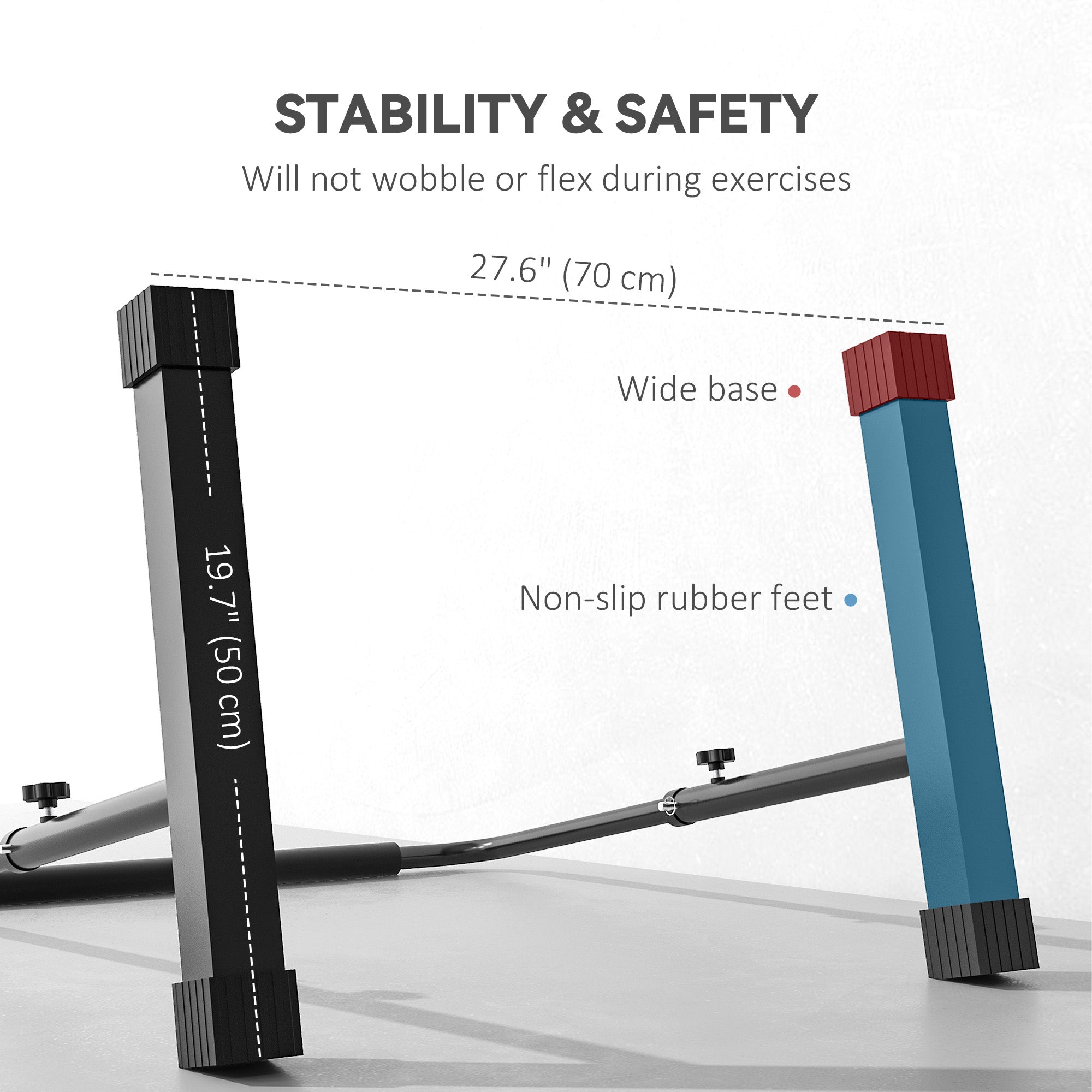 Soozier Push Up Bars, Adjustable Dip Station Parallel Bars with 4 Height Levels for Home Gym Fitness Workout 