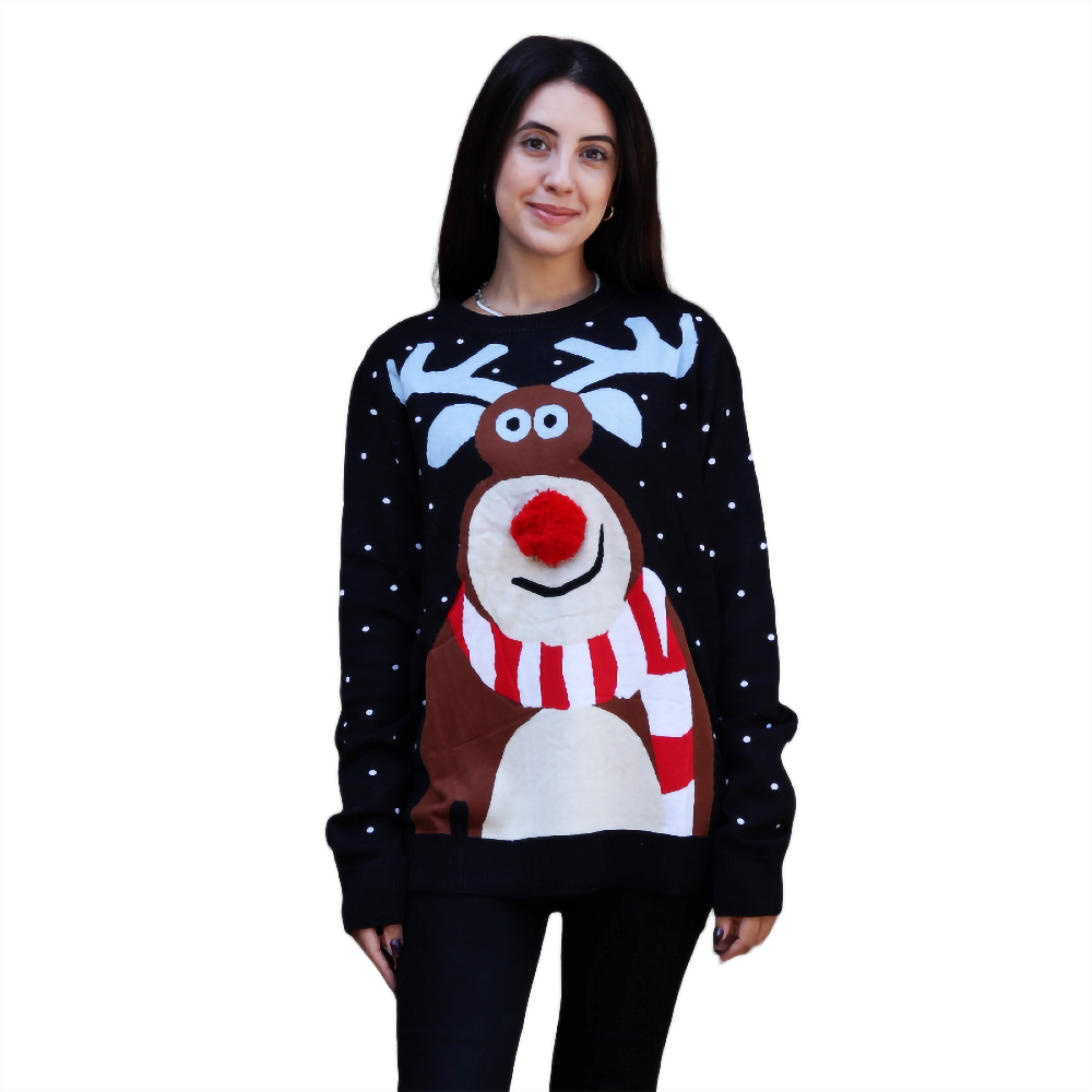 Nosy Reindeer Christmas Sweater 
