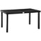 Outsunny Outdoor Dining Table for 6 Rectangular Aluminum Patio Table Garden Lawn Backyard Black