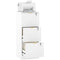 Lockable Filing Cabinet with 3 Fluted Drawers, File Cabinet with Adjustable Hanging Rails for A4 Letter Files, White