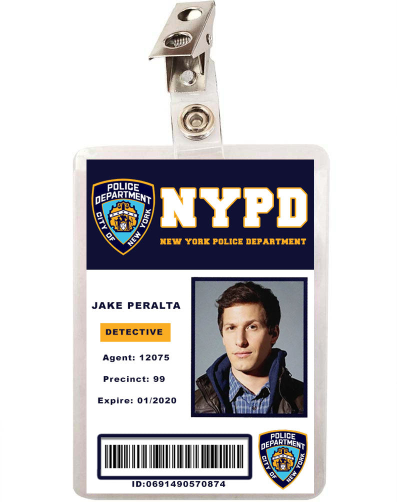 Brooklyn Nine Nine 99 NYPD Jake Peralta ID Badge 
