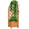 Raised Garden Bed with Trellis, Wooden Raised Planter Box with Corner Trellis, Outdoor Garden Bed for Patio & Balcony