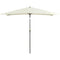 Outsunny 6.5x10ft Rectangle Aluminum Tilt Patio Umbrella, Garden Market Parasol, Outdoor Sunshade Canopy with Crank, Cream White