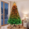 7.5 ft Pre-Lit Artificial Christmas Tree with 650 Synchronized LED Lights, Remote & Timer