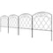 Outsunny 4-Pack Decorative Garden Fence: Swirl Panels for Yard Edging, Animal Barrier