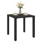 Metal Outdoor Side Table, 45.5 cm Square Patio Side Table, Small Accent Table for Garden, Poolside, Black